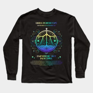 Libra Zodiac Horoscope Sign Long Sleeve T-Shirt